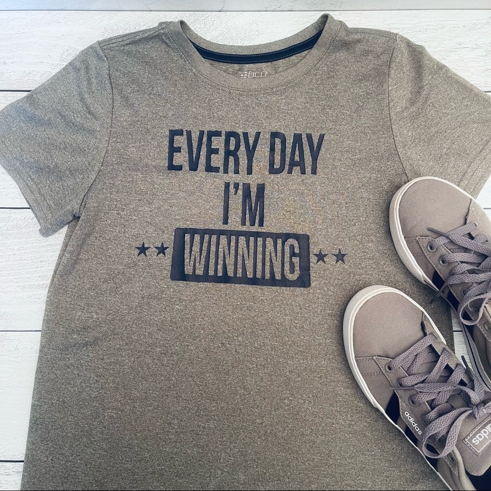 BCG Boys “Every Day I’m Winning” Performance Wear Shirt Size M